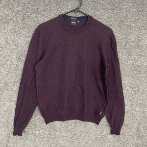 Hugo Boss Lambswool‎ Sweater Mens Size Small Burgundy Purple Pullover